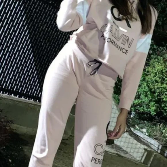 Womens calvin best sale klein jogging suit